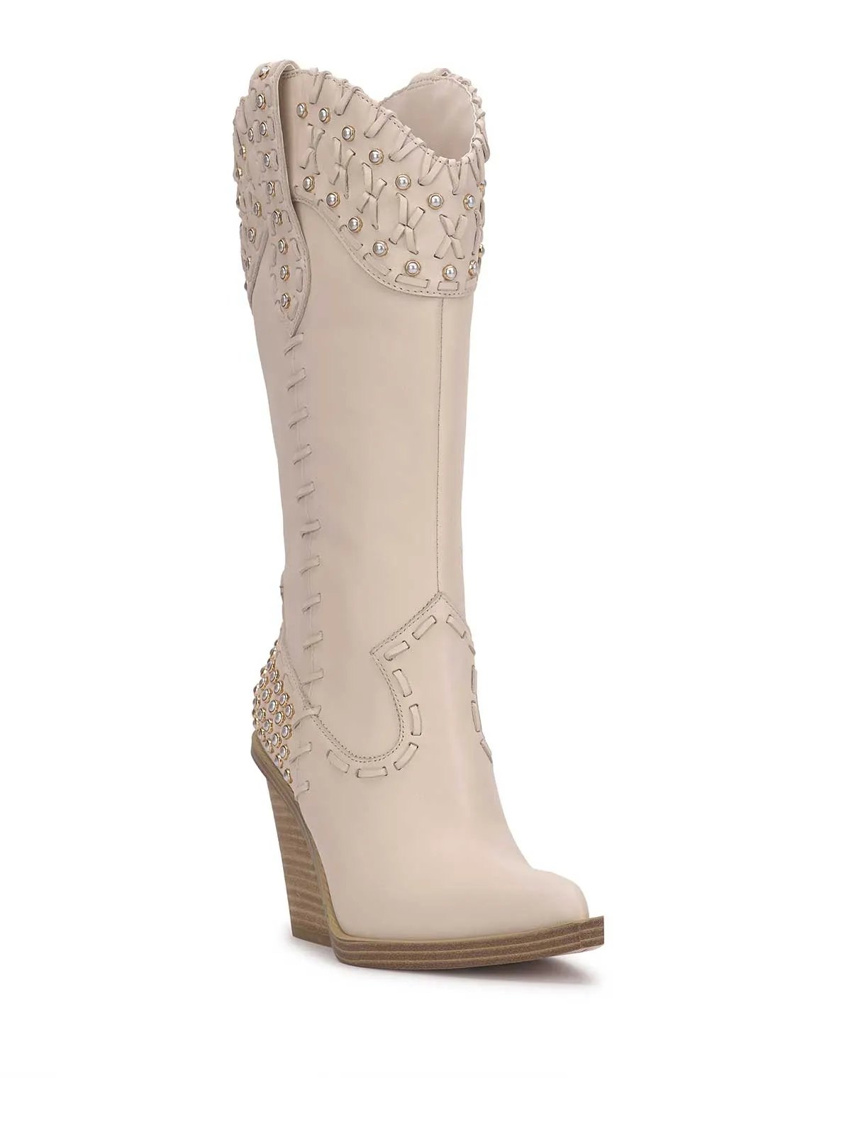 Liselotte Studded Western Boot in Chalk sold by Jessica Simpson product image thumbnail 5