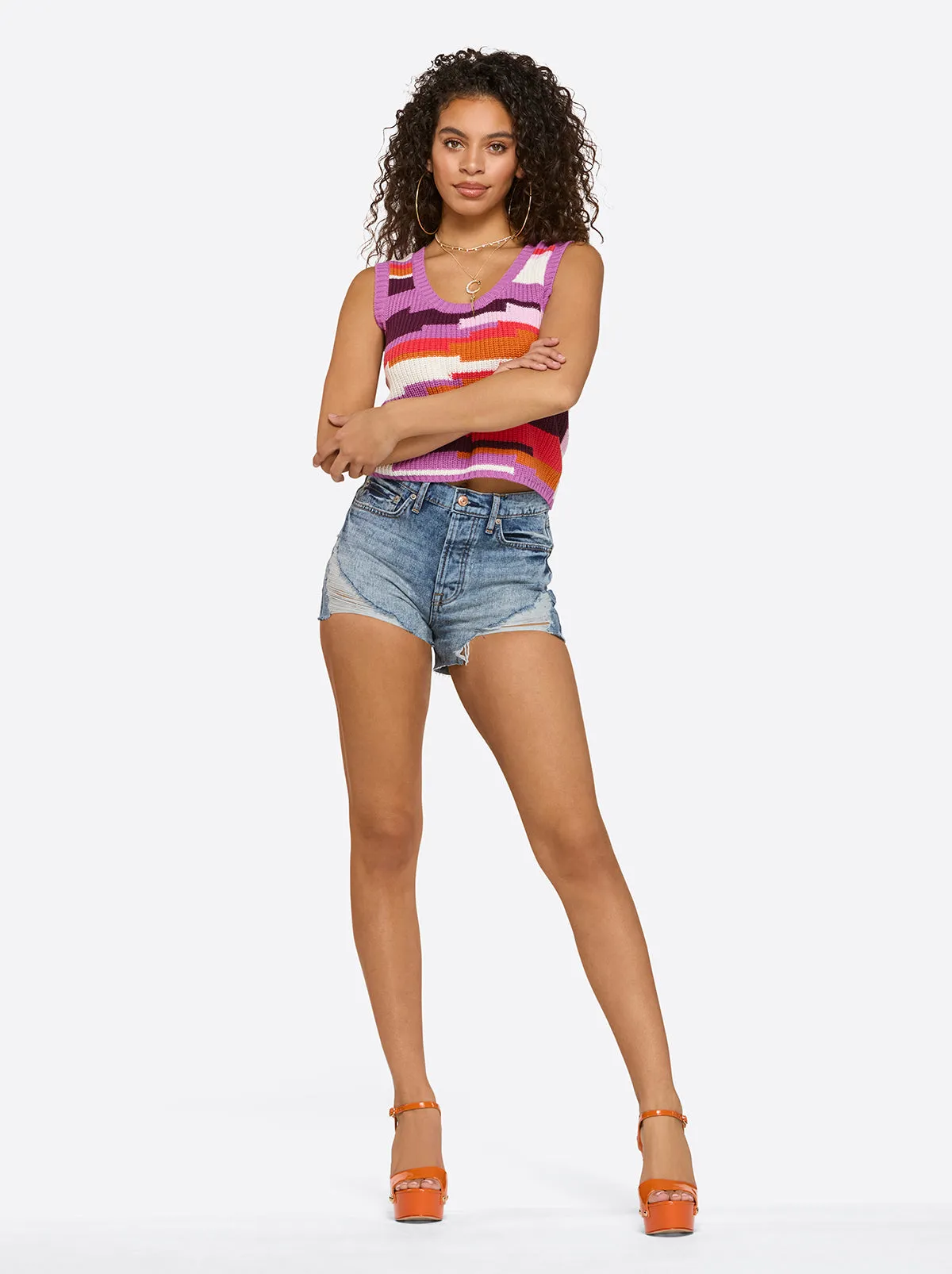 Tasia Tank in Blackberry Wine Multi sold by Jessica Simpson product image thumbnail 4