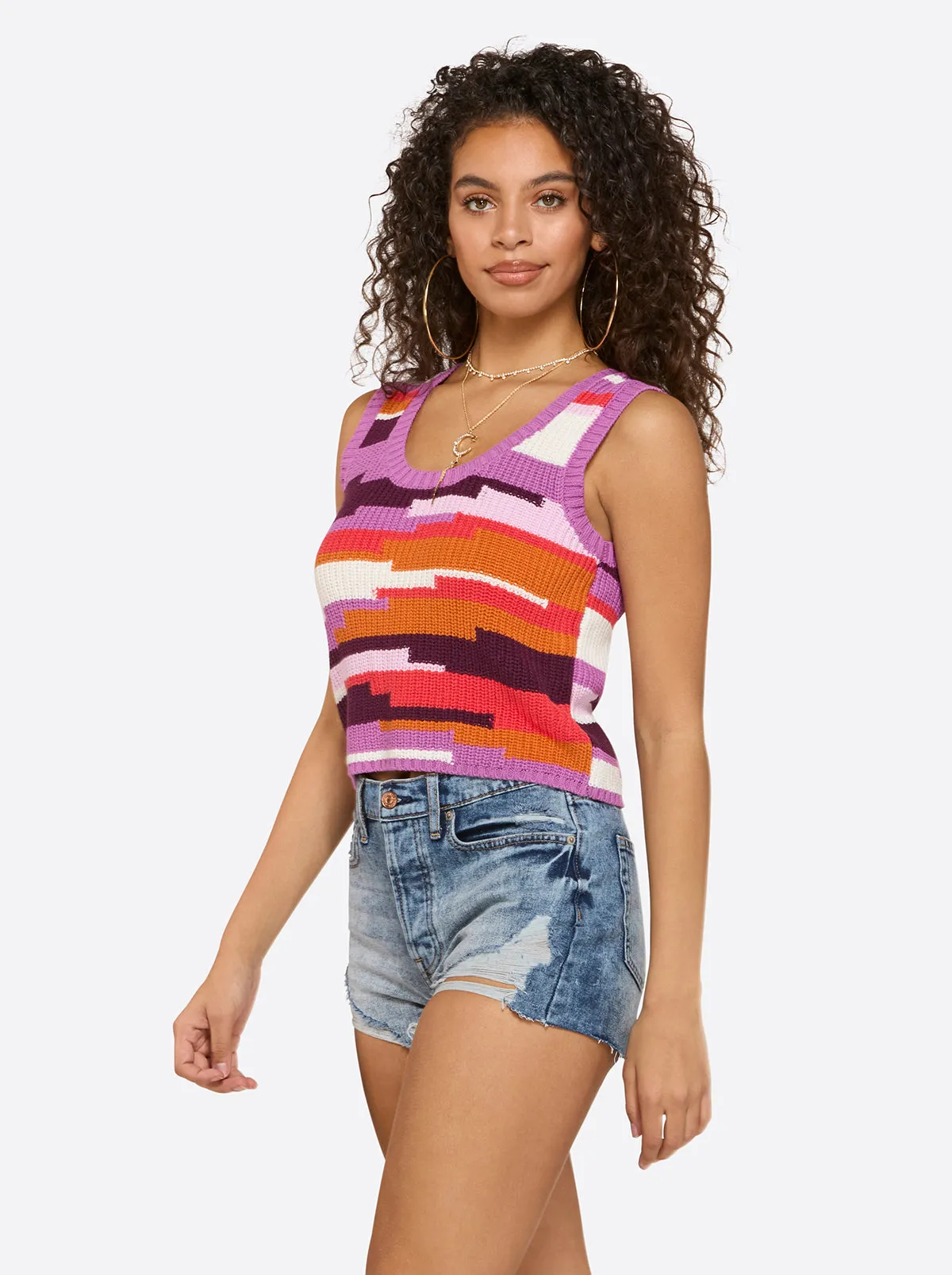 Tasia Tank in Blackberry Wine Multi sold by Jessica Simpson product image thumbnail 2