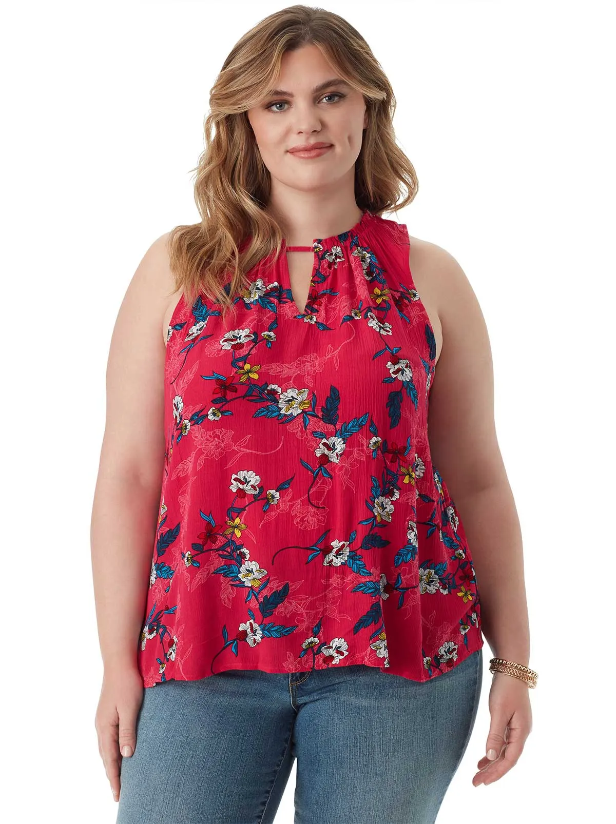 Dorris Tank in Flora Mimic sold by Jessica Simpson