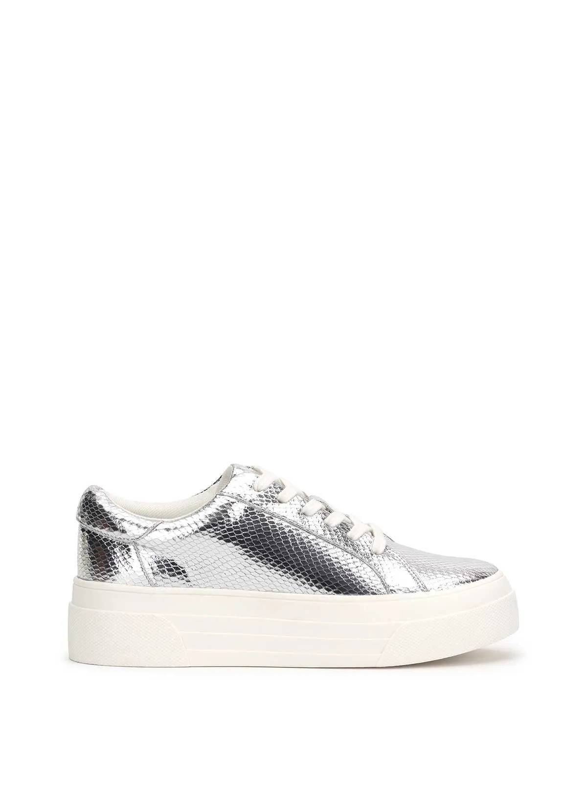 Caitrona Platform Sneaker in Silver sold by Jessica Simpson