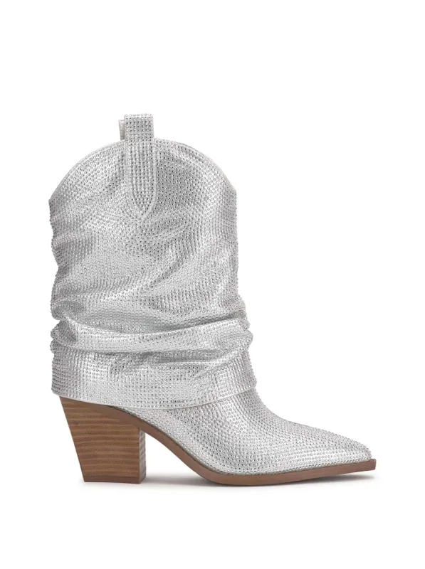 Gemorra Bootie in Silver sold by Jessica Simpson