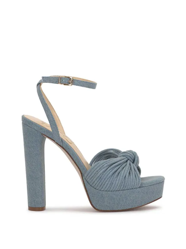 Immie Platform Sandal in Denim sold by Jessica Simpson