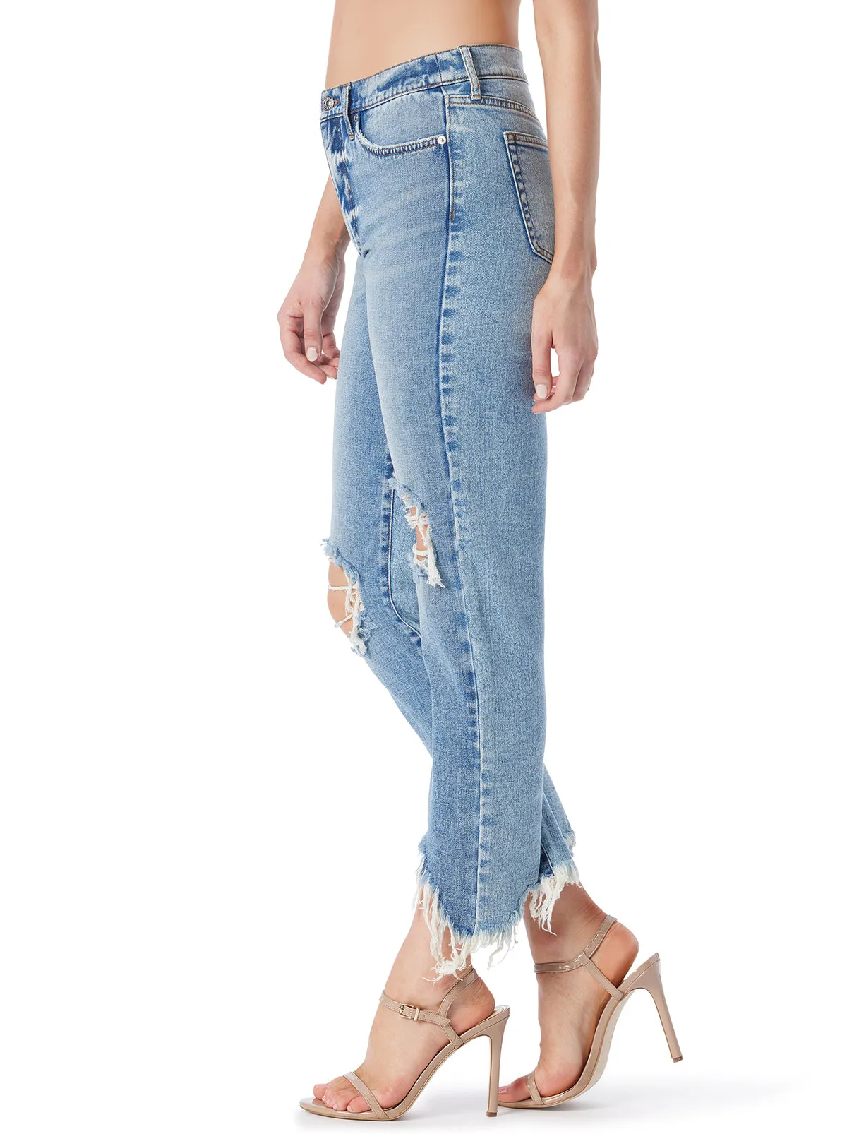 Harmony Straight High Rise Jean in Sunshine sold by Jessica Simpson product image thumbnail 4