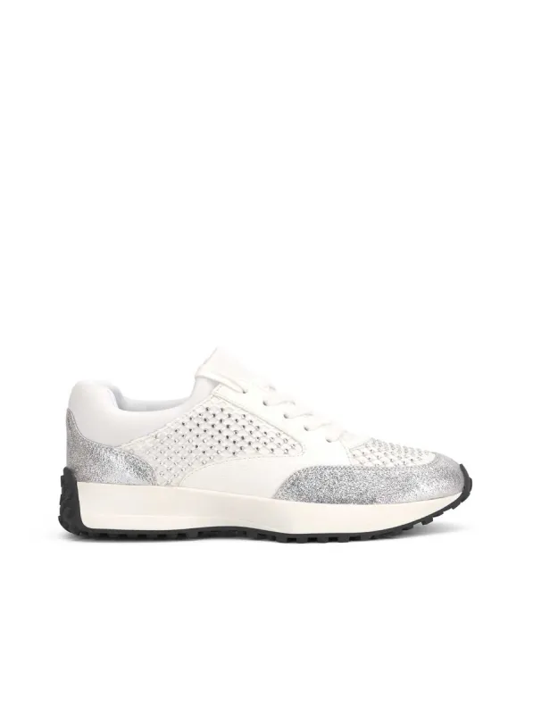 Tameranne Sneaker in White & Silver sold by Jessica Simpson