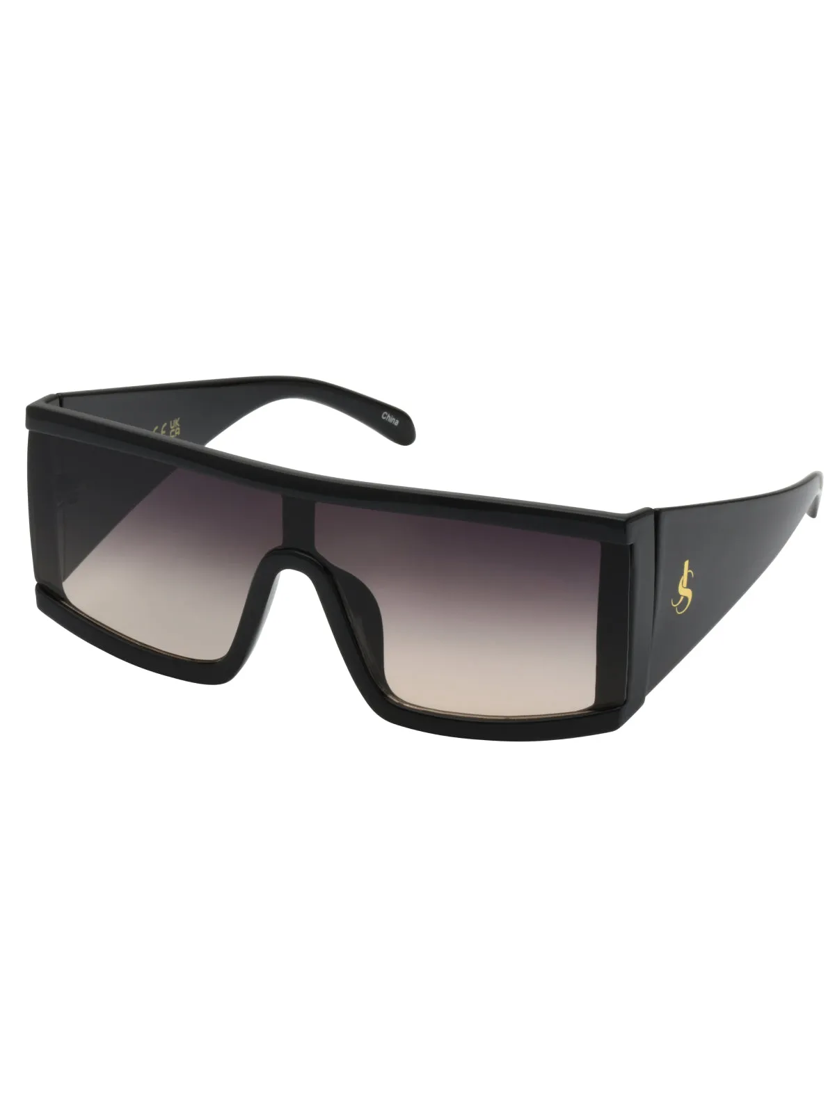 Modern Square Shield Sunglasses in Black sold by Jessica Simpson