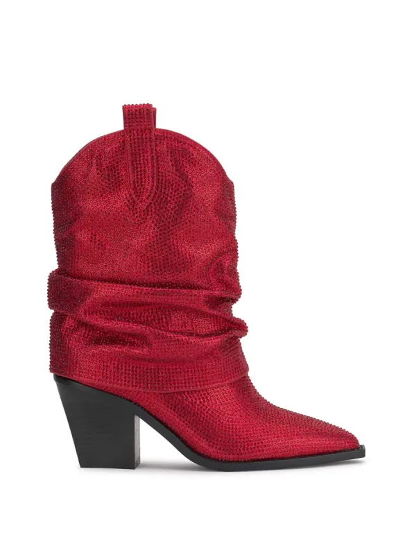 Gemorra Bootie in Red Muse sold by Jessica Simpson
