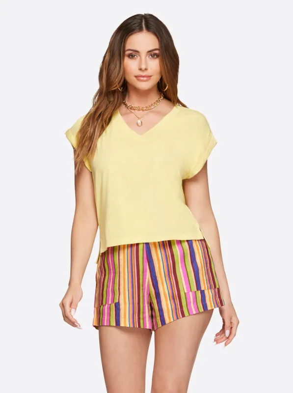 Hester Crop Tee in Sundress sold by Jessica Simpson
