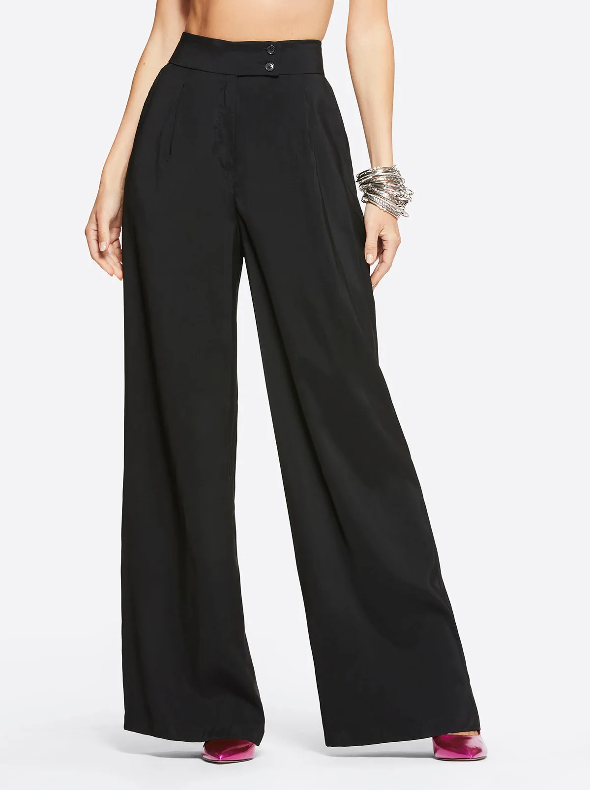 Melba Wide Leg Trouser in Black sold by Jessica Simpson