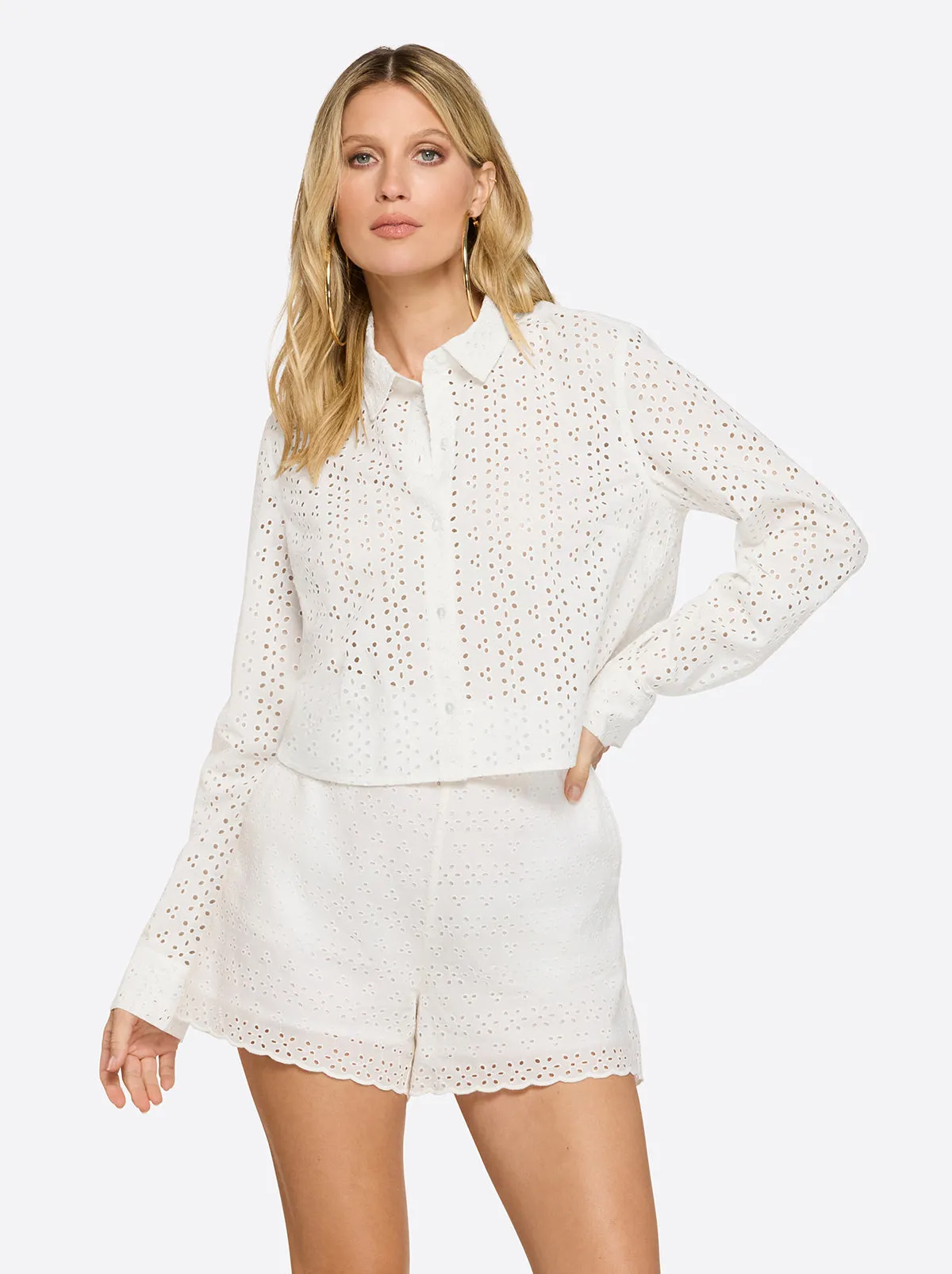 Giana Button Up Shirt in Gardenia sold by Jessica Simpson product image thumbnail 2