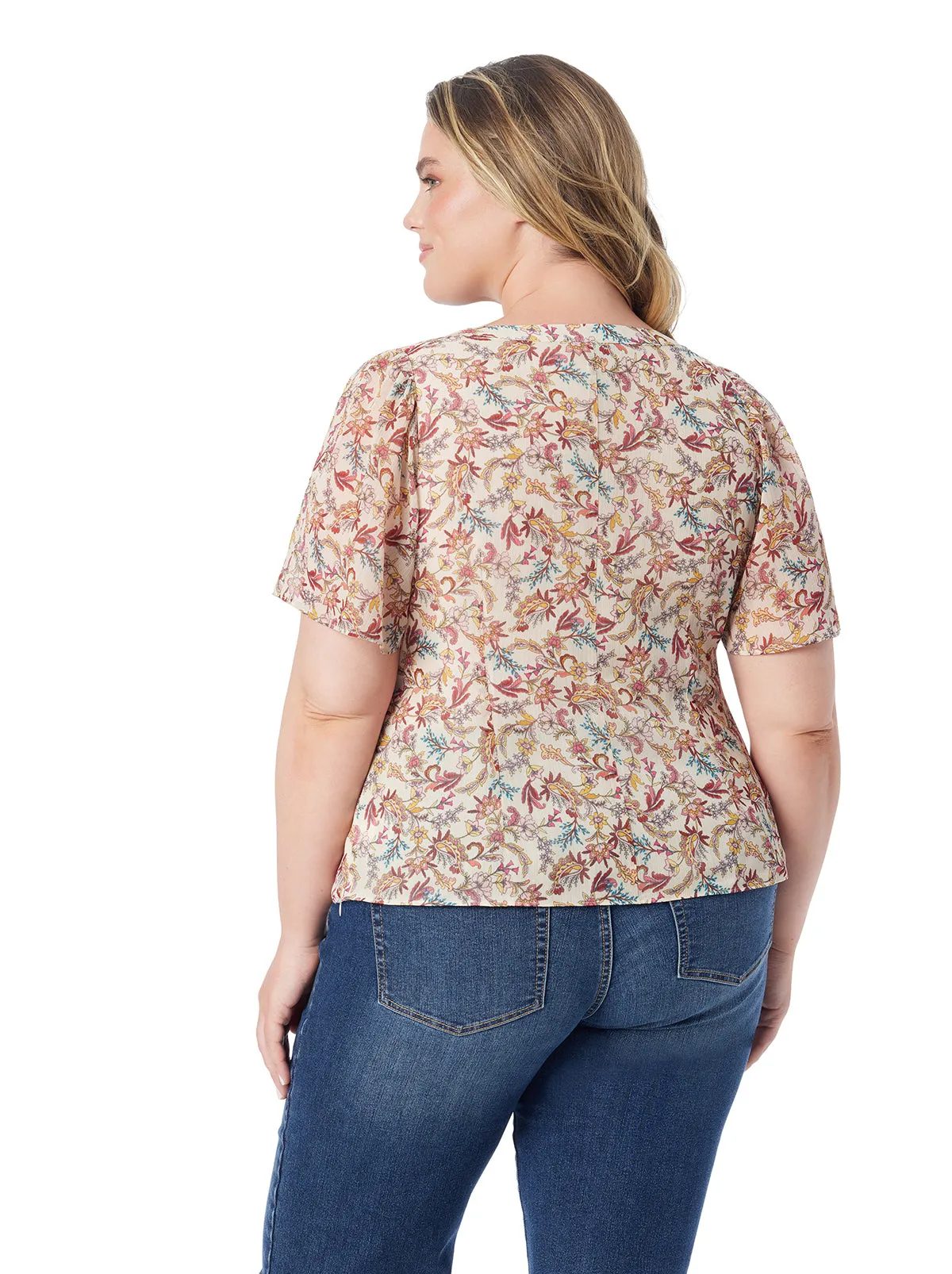 Katrin Blouse in Cartoon Florals sold by Jessica Simpson product image thumbnail 2