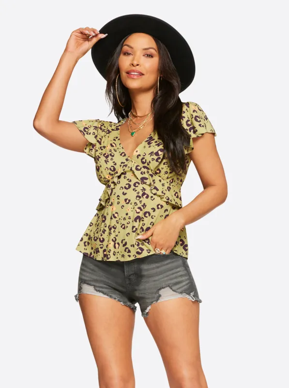 Brooklyn Top in Flora Cheetah sold by Jessica Simpson