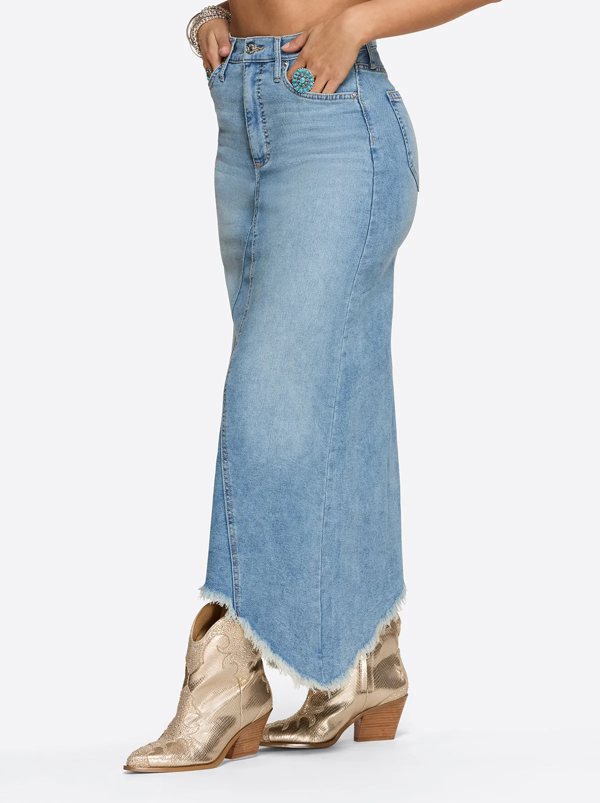 Della Maxi Skirt in Sweet Pea sold by Jessica Simpson product image thumbnail 4