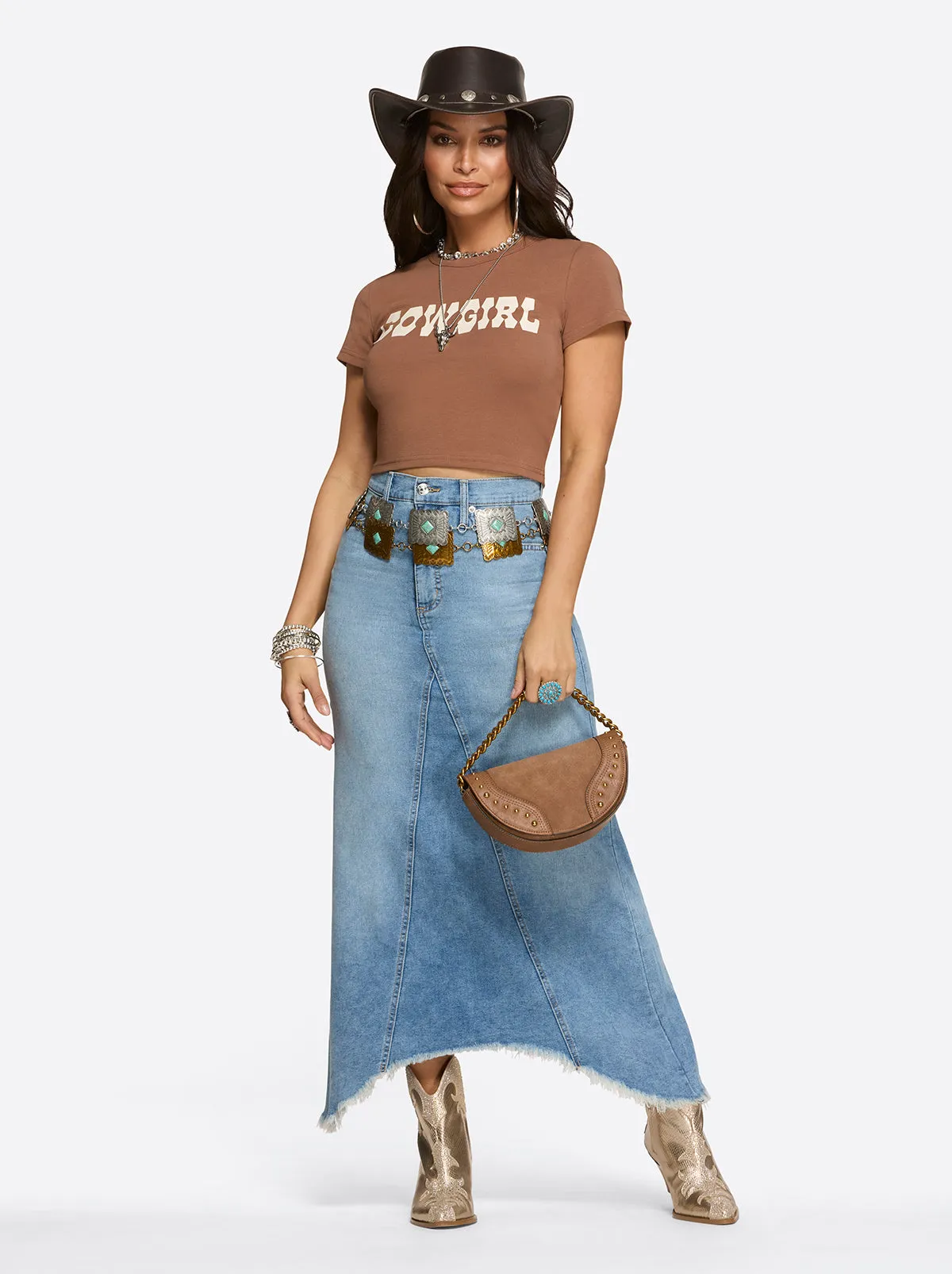 Della Maxi Skirt in Sweet Pea sold by Jessica Simpson product image thumbnail 2
