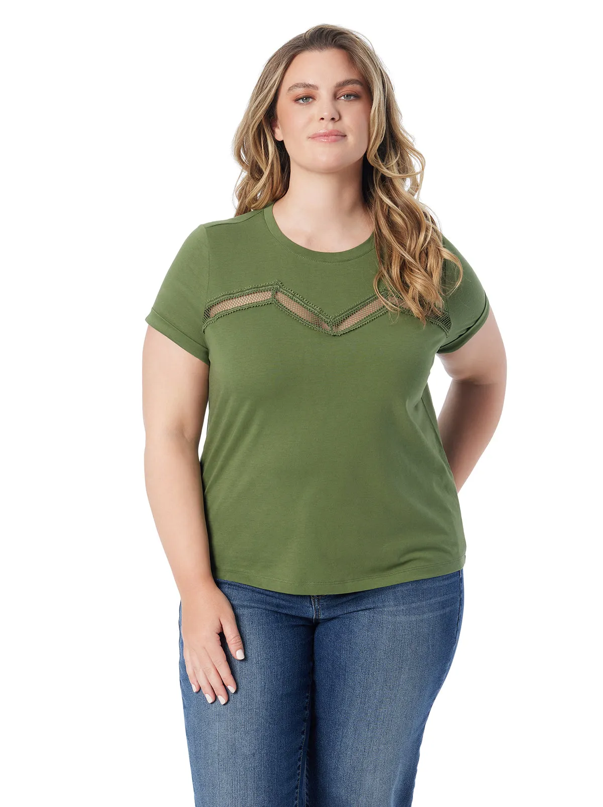 Valeriya Tee in Bronze Green sold by Jessica Simpson product image thumbnail 5
