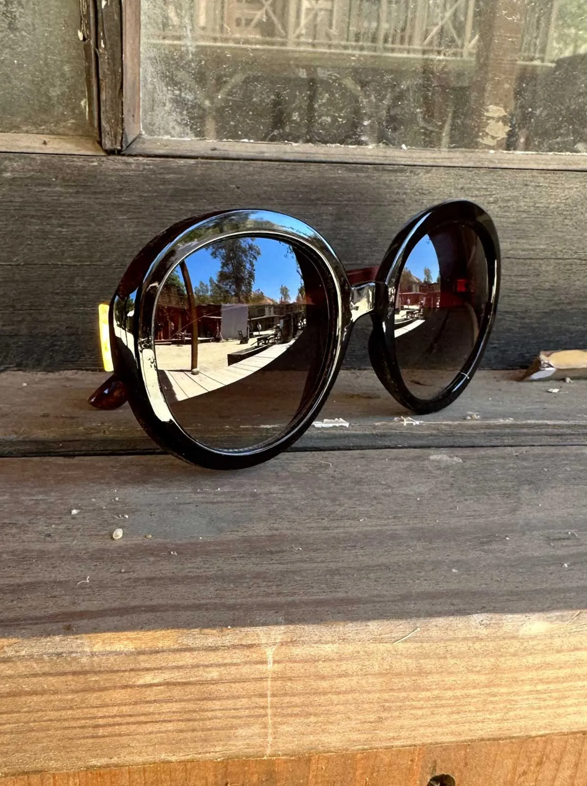 Oversized Fashionable Round Sunglasses in Tortoise sold by Jessica Simpson product image thumbnail 2