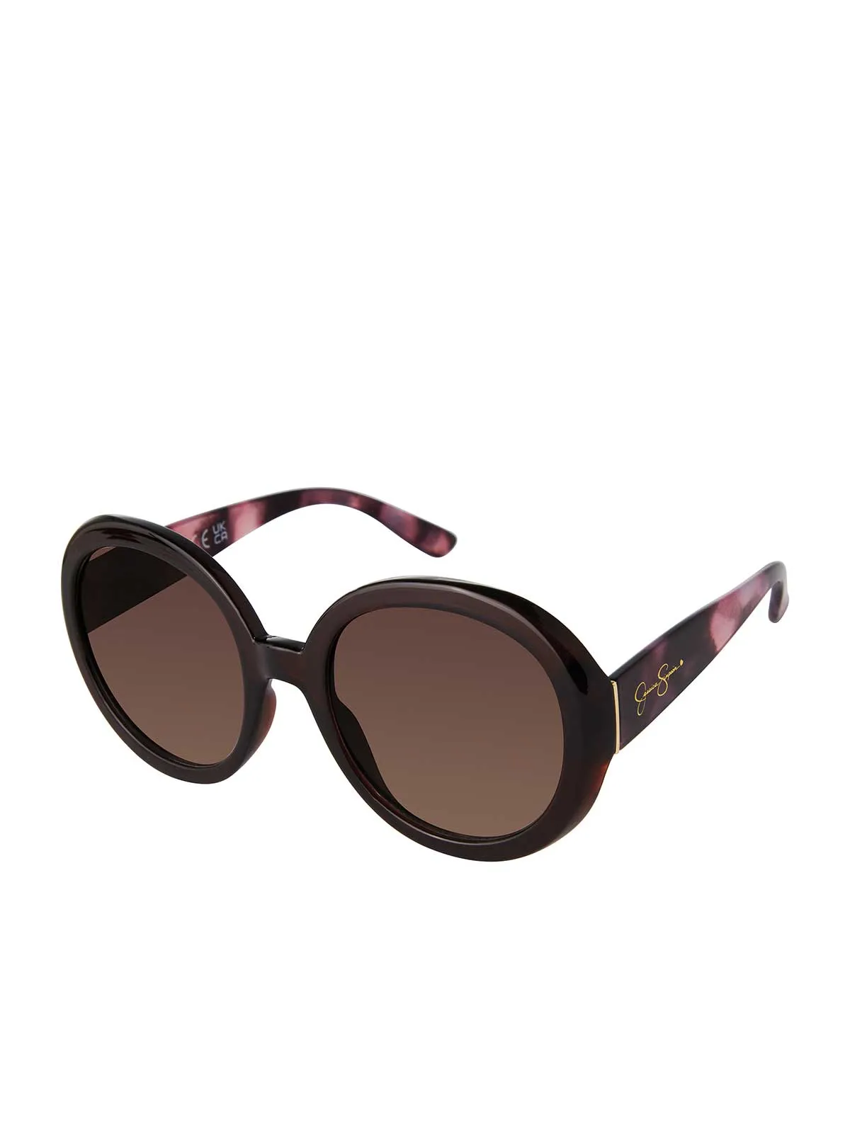 Oversized Fashionable Round Sunglasses in Tortoise sold by Jessica Simpson