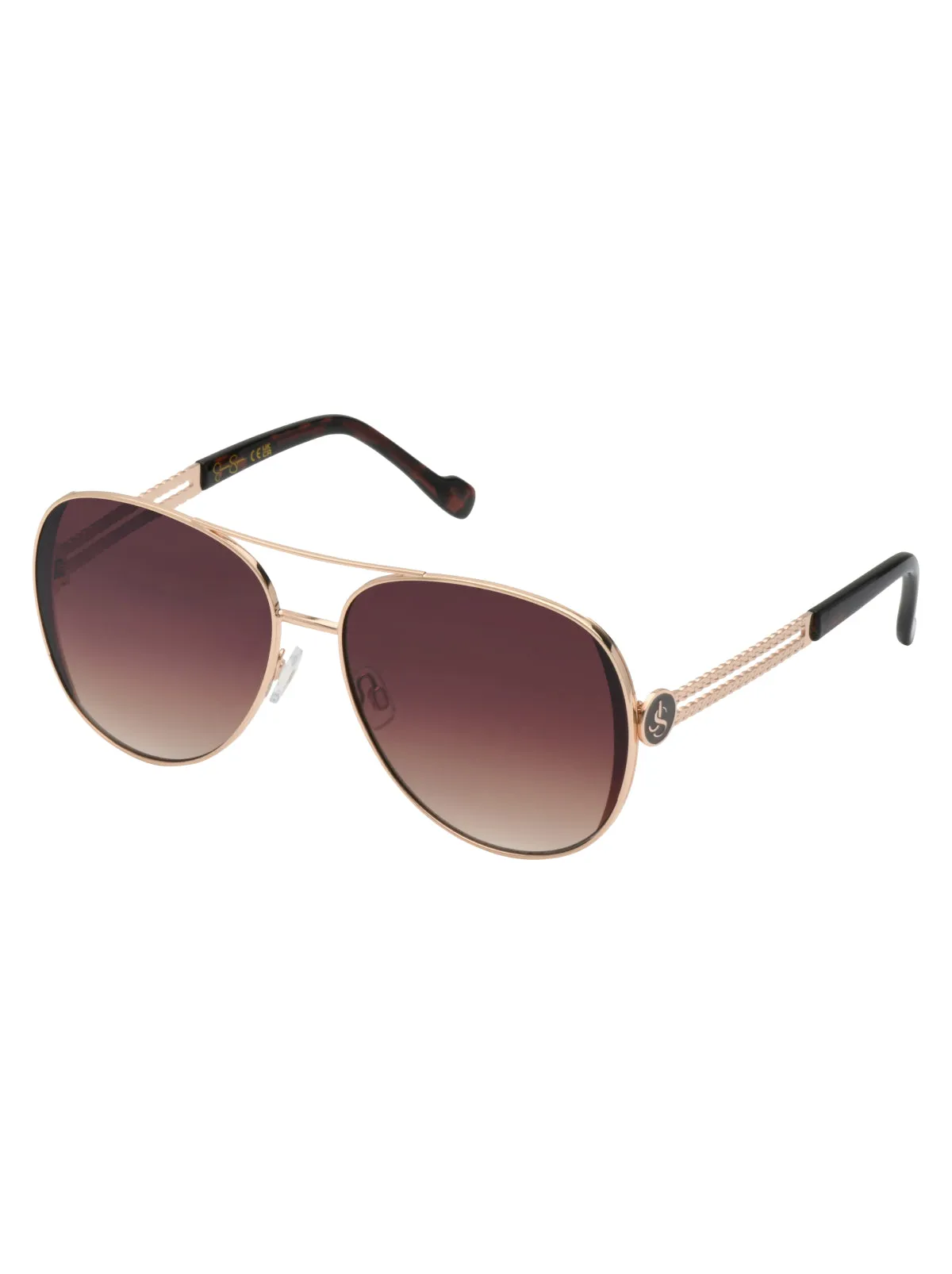 Stylish Metal Aviator Sunglasses in Gold & Tortoise sold by Jessica Simpson