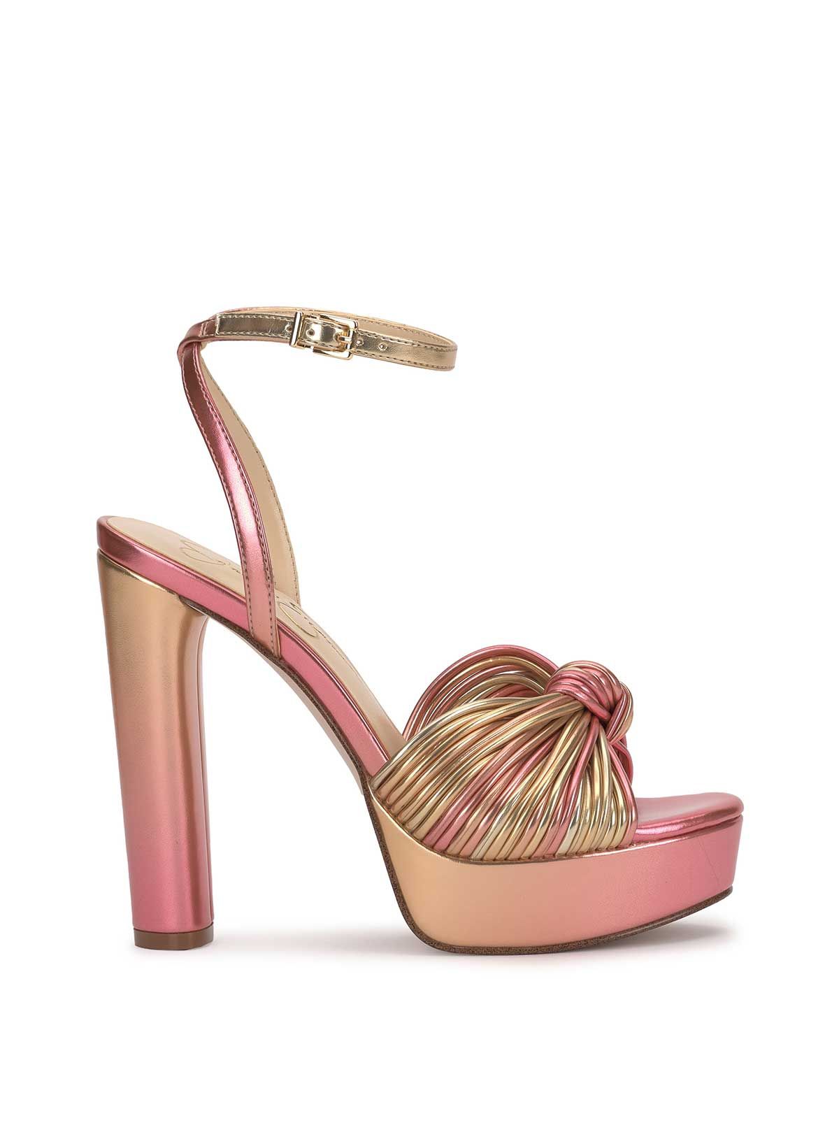 Immie Platform Sandal in Gold & Pink Ombre sold by Jessica Simpson