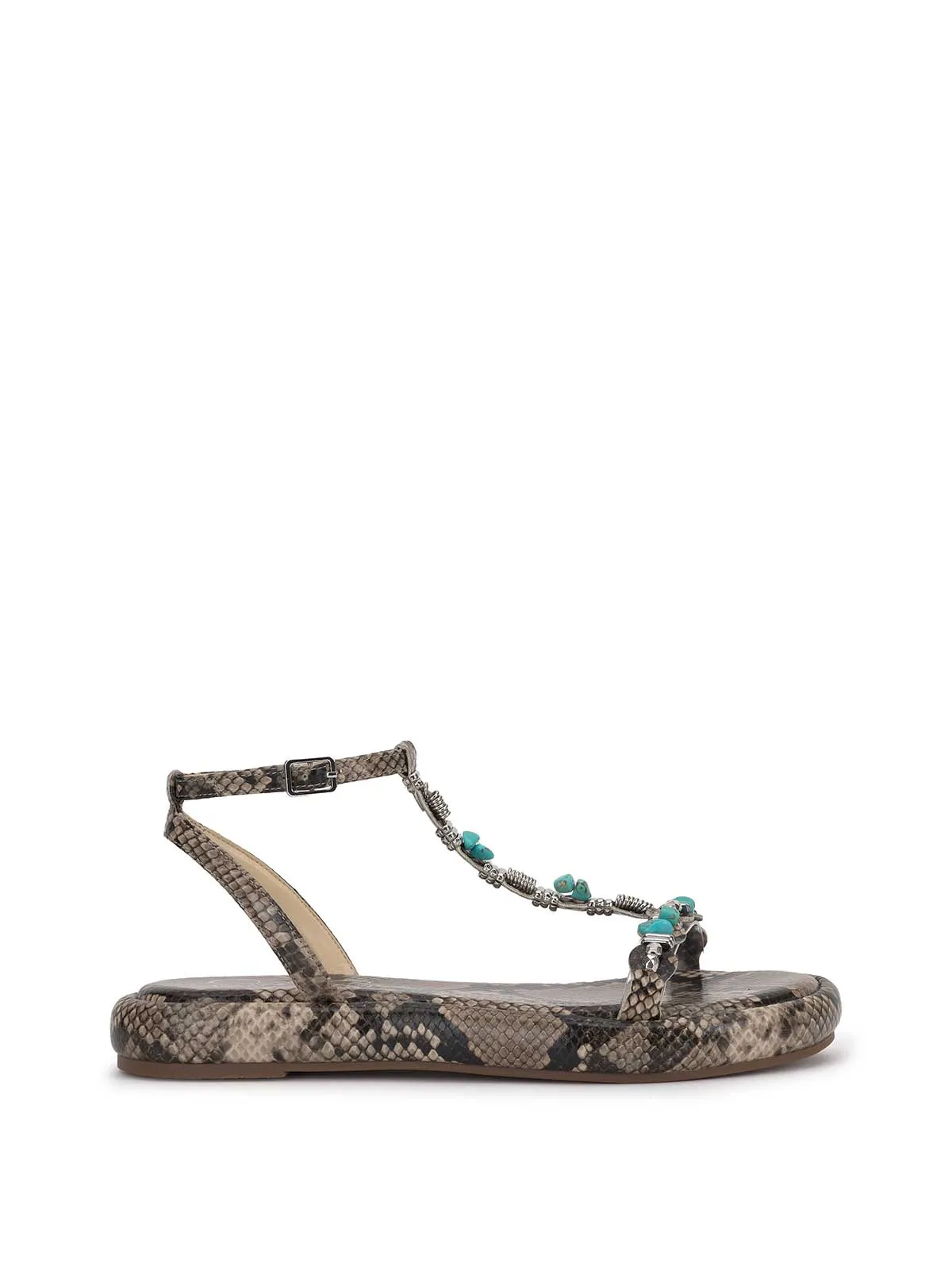 Eshily Embellished Sandal in Snake sold by Jessica Simpson