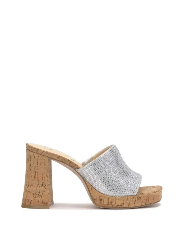 Kashet Mule Platform Sandal in Silver sold by Jessica Simpson