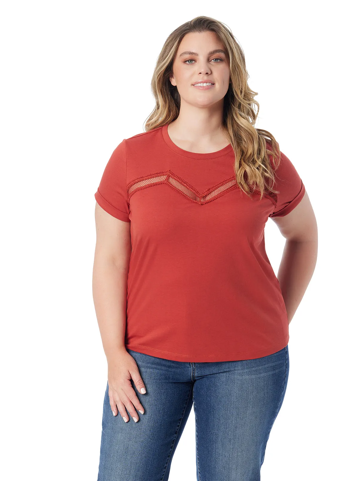 Valeriya Tee in Chili Oil sold by Jessica Simpson product image thumbnail 5