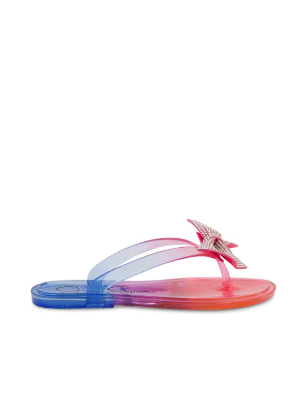 Girls' Jelly Thong Slippers in Pink Multi sold by Jessica Simpson