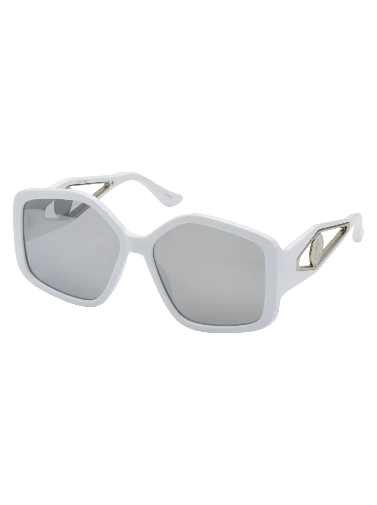Oversized Geometric Sunglasses in White sold by Jessica Simpson product image thumbnail 2