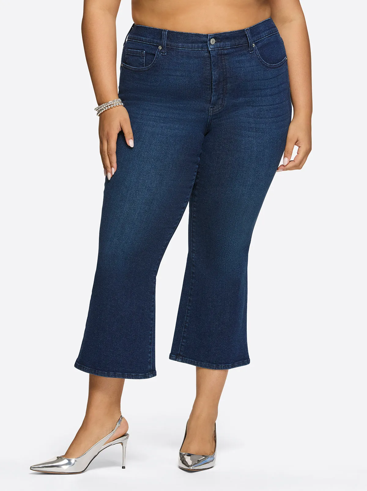 Charmed Ankle Flare in Blue Flame sold by Jessica Simpson