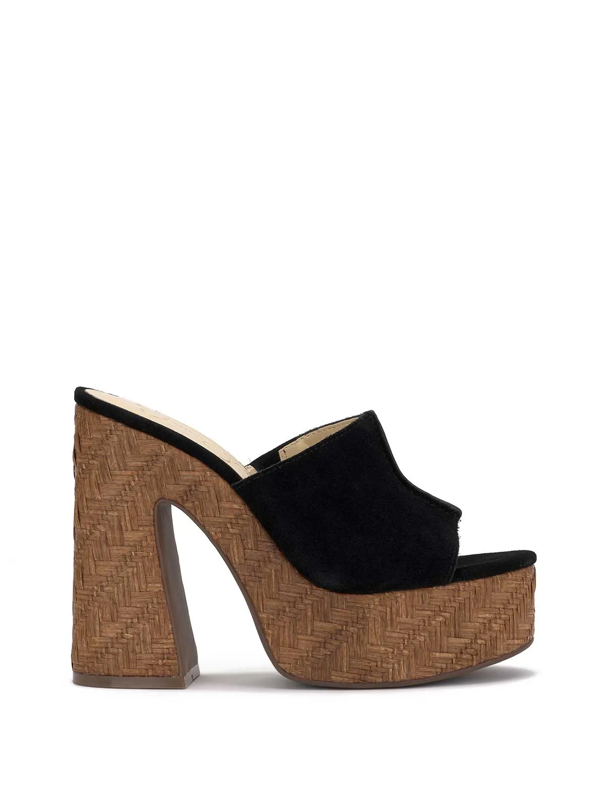 Xona Platform Sandal in Black sold by Jessica Simpson