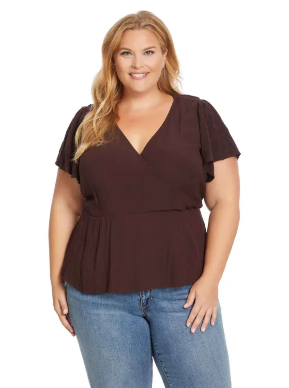 Sariah Top in Coffee sold by Jessica Simpson