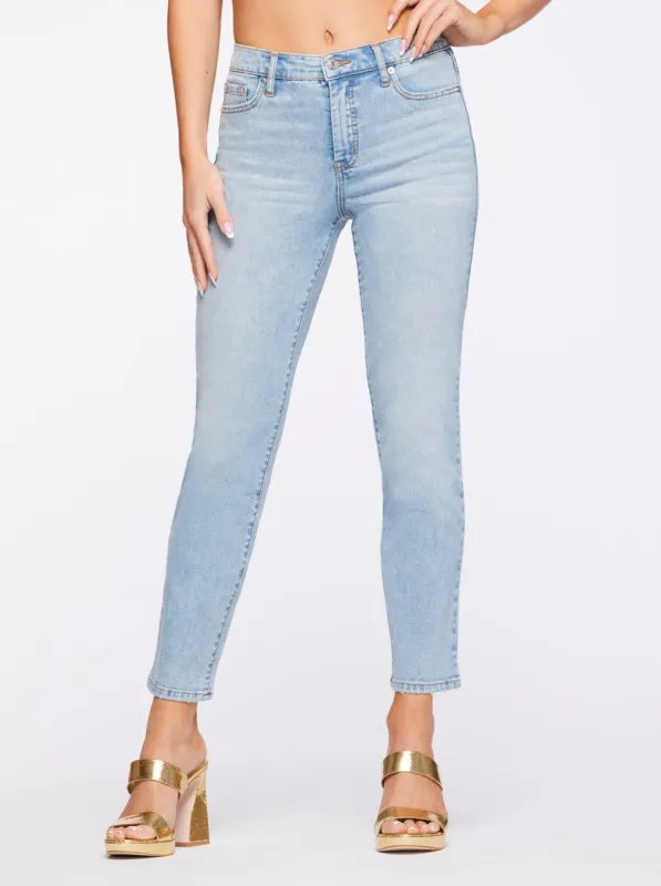 Spotlight High Rise Straight Jeans in Carry On sold by Jessica Simpson