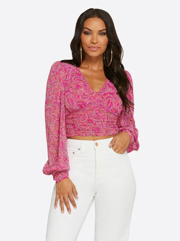 Larira Shirt in Solitary Paisley Mini made by Jessica Simpson