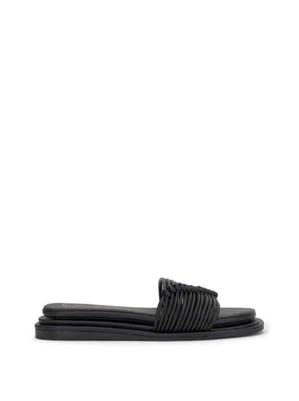 Belarina Flat Sandal in Black sold by Jessica Simpson