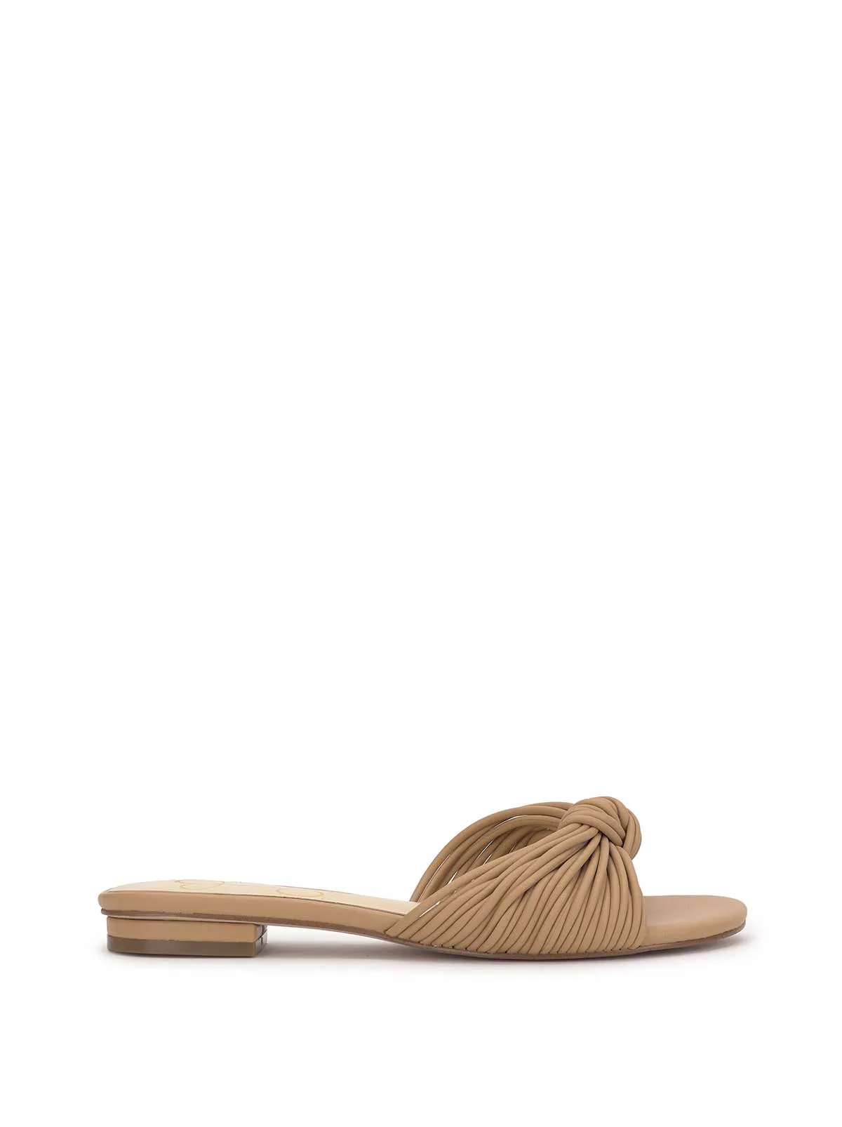 Dydra Knotted Flat Sandal in Buff sold by Jessica Simpson