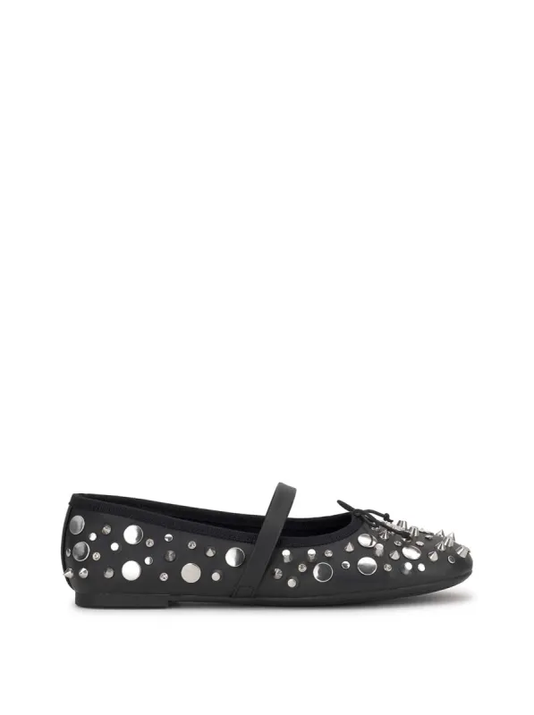 Azalina Mary Jane Flat in Black Studded sold by Jessica Simpson