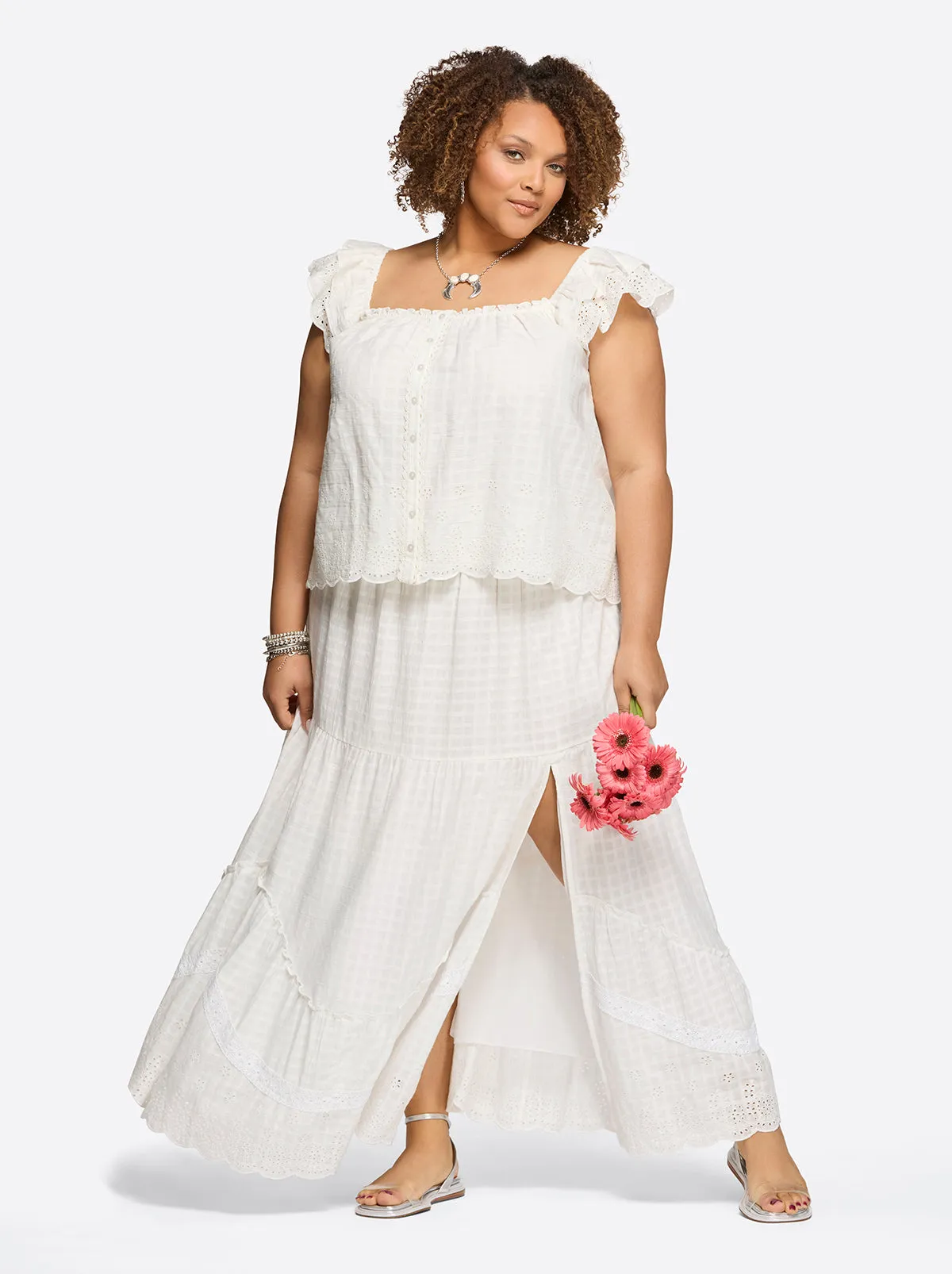 Violetta Top in Gardenia sold by Jessica Simpson product image thumbnail 5