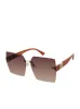 Oversized Rimless Square Sunglasses in Gradient Brown sold by Jessica Simpson