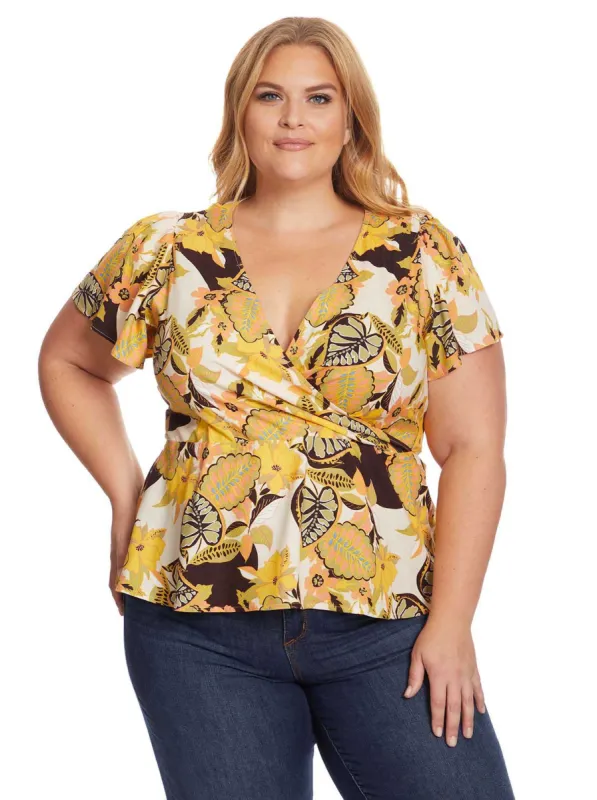 Sariah Top in Clover Field sold by Jessica Simpson
