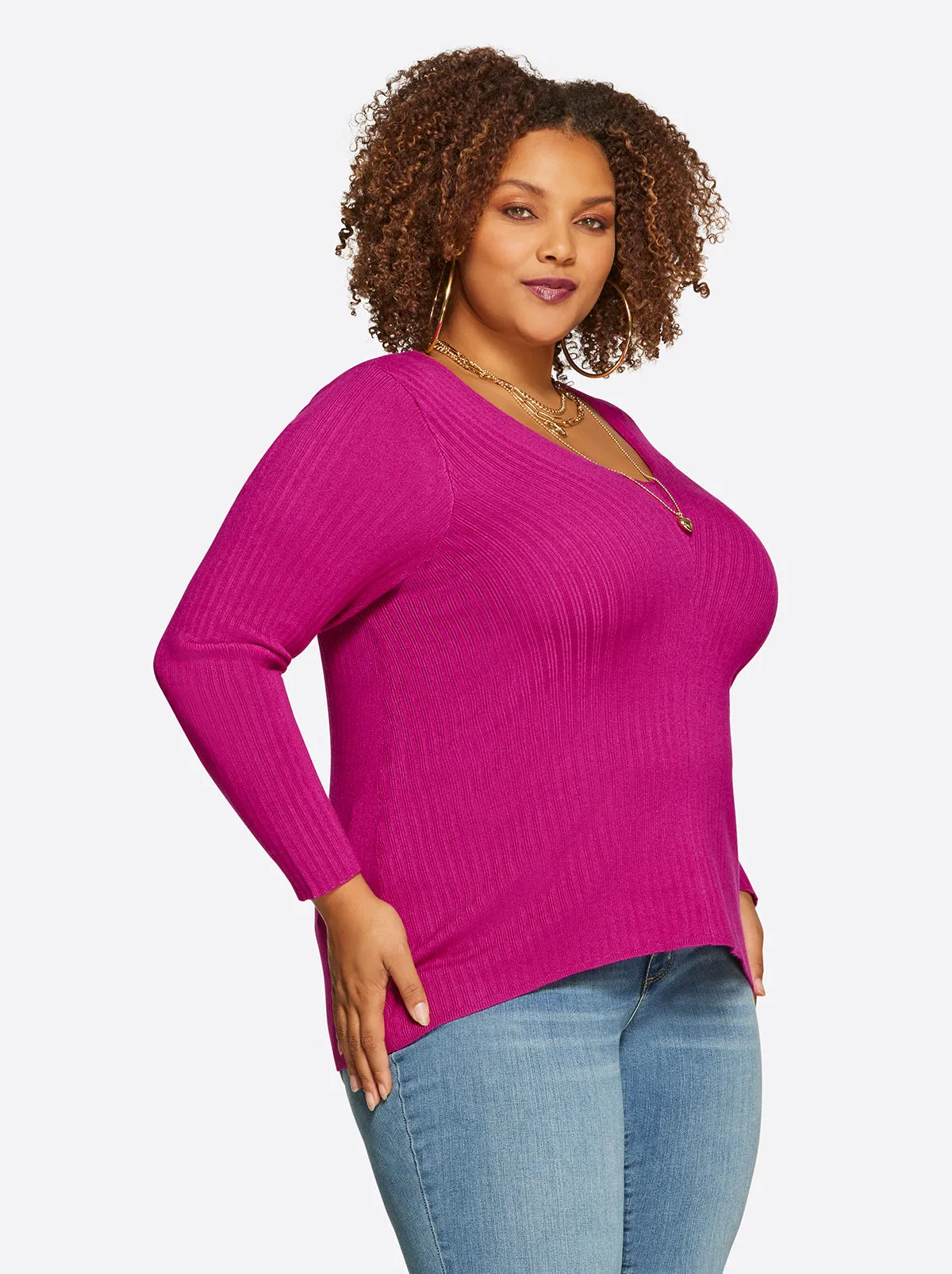 Prescilla Top in Festival Fuchsia sold by Jessica Simpson product image thumbnail 2