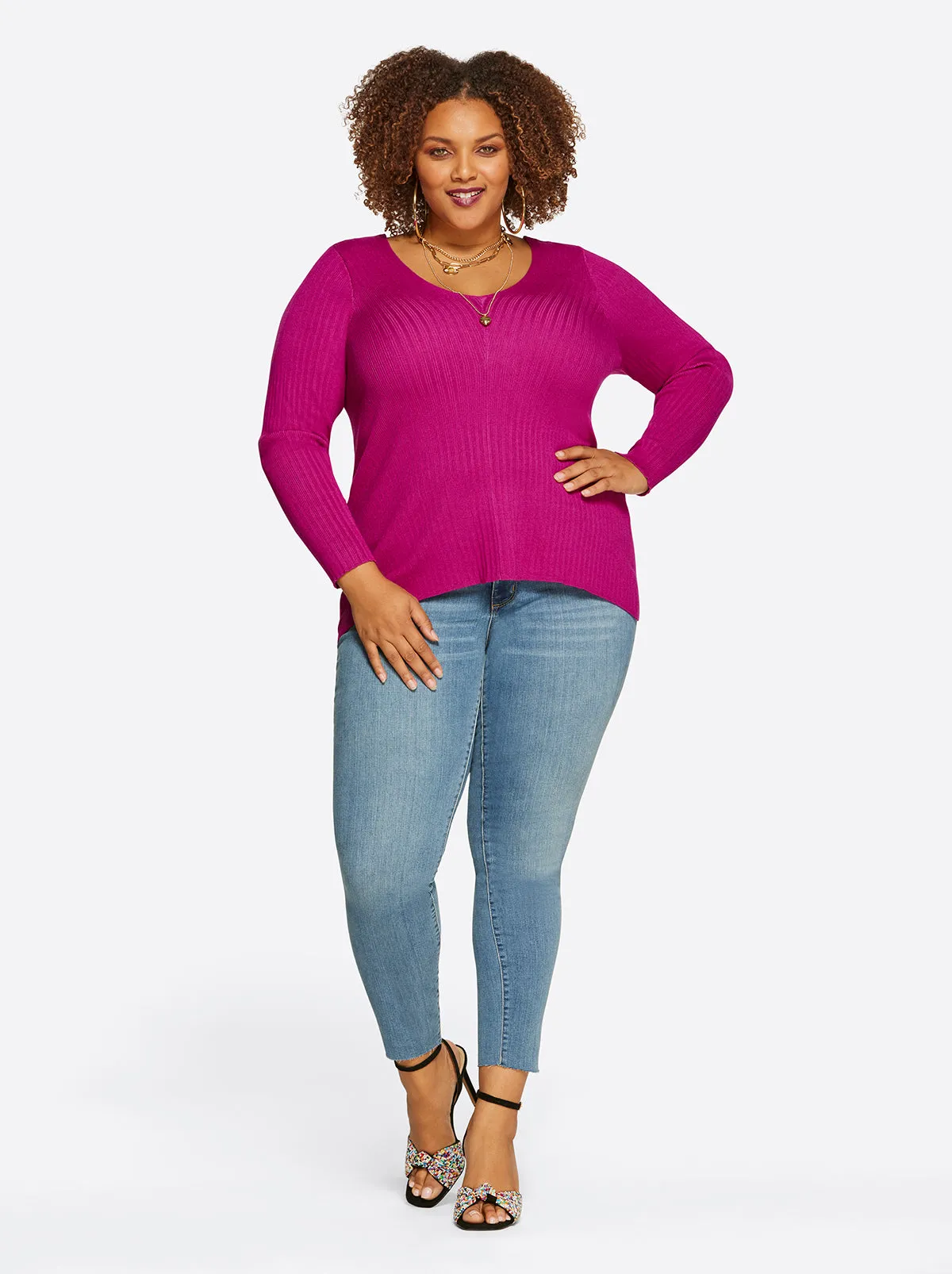 Prescilla Top in Festival Fuchsia sold by Jessica Simpson product image thumbnail 4