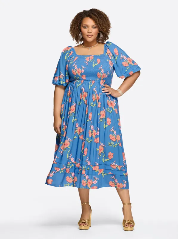 Simona Dress in Happy Floret sold by Jessica Simpson