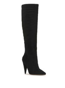 Maynard Knee High Boot in Black Suede sold by Jessica Simpson