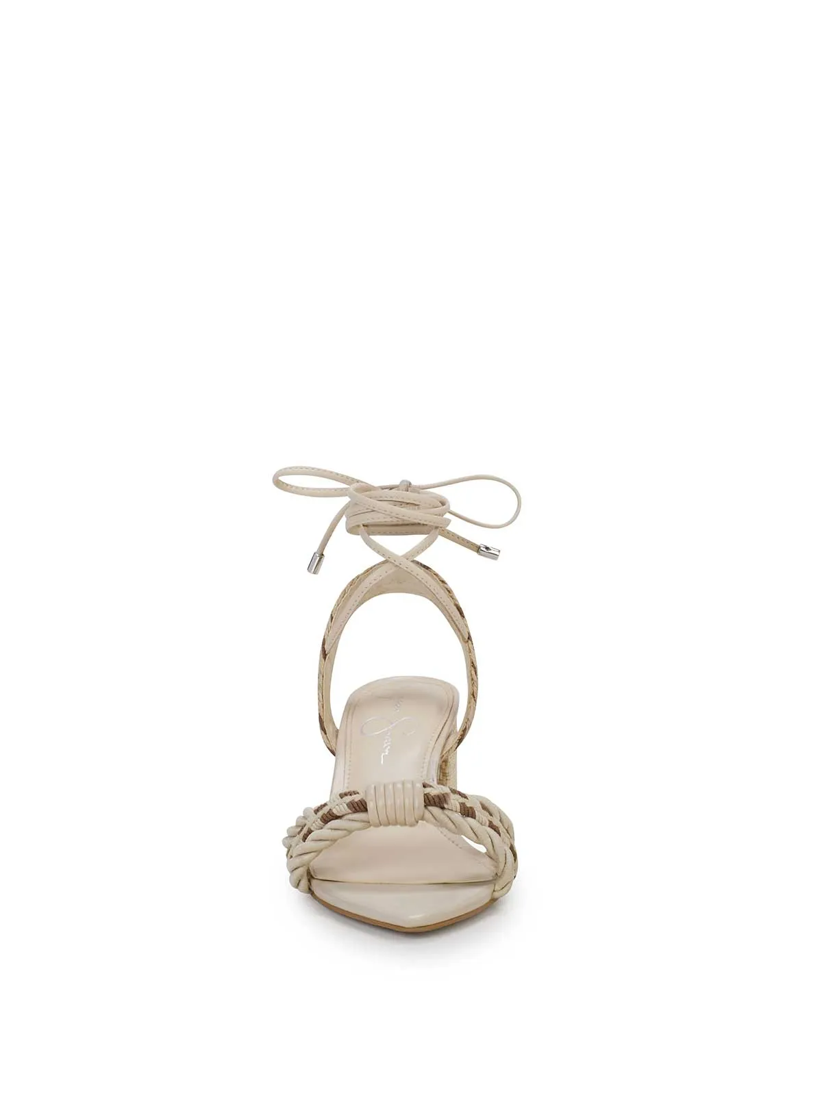 Prim Woven Block Heel Sandal in Cream sold by Jessica Simpson product image thumbnail 2