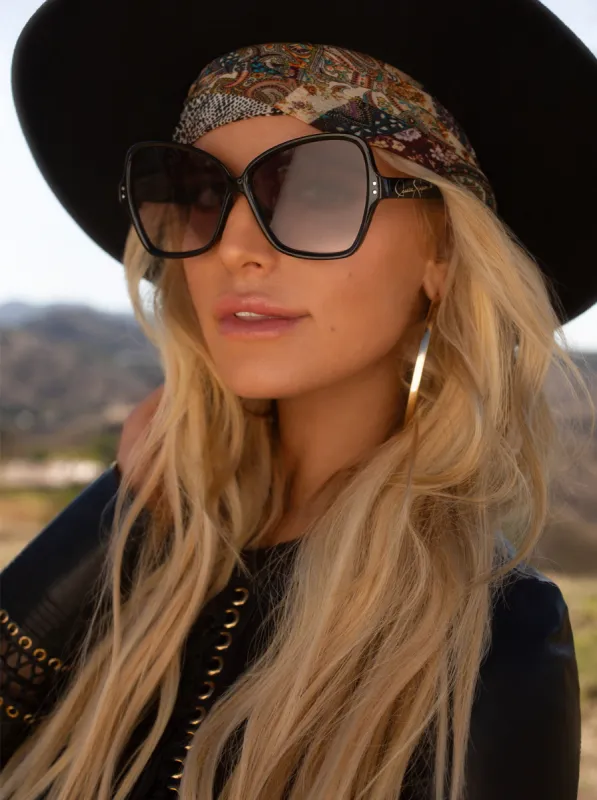 Stylish Butterfly Sunglasses in Black sold by Jessica Simpson