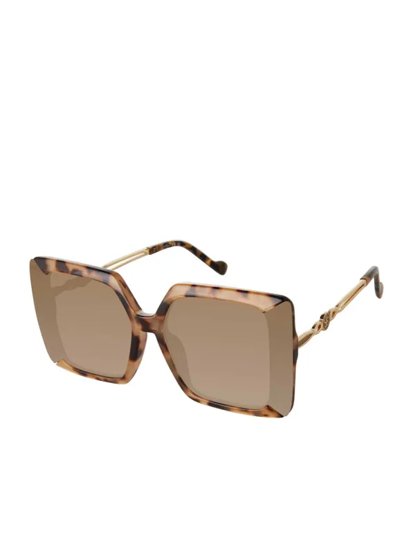 Glamorous Square Metal Temple Sunglasses in Tortoise sold by Jessica Simpson