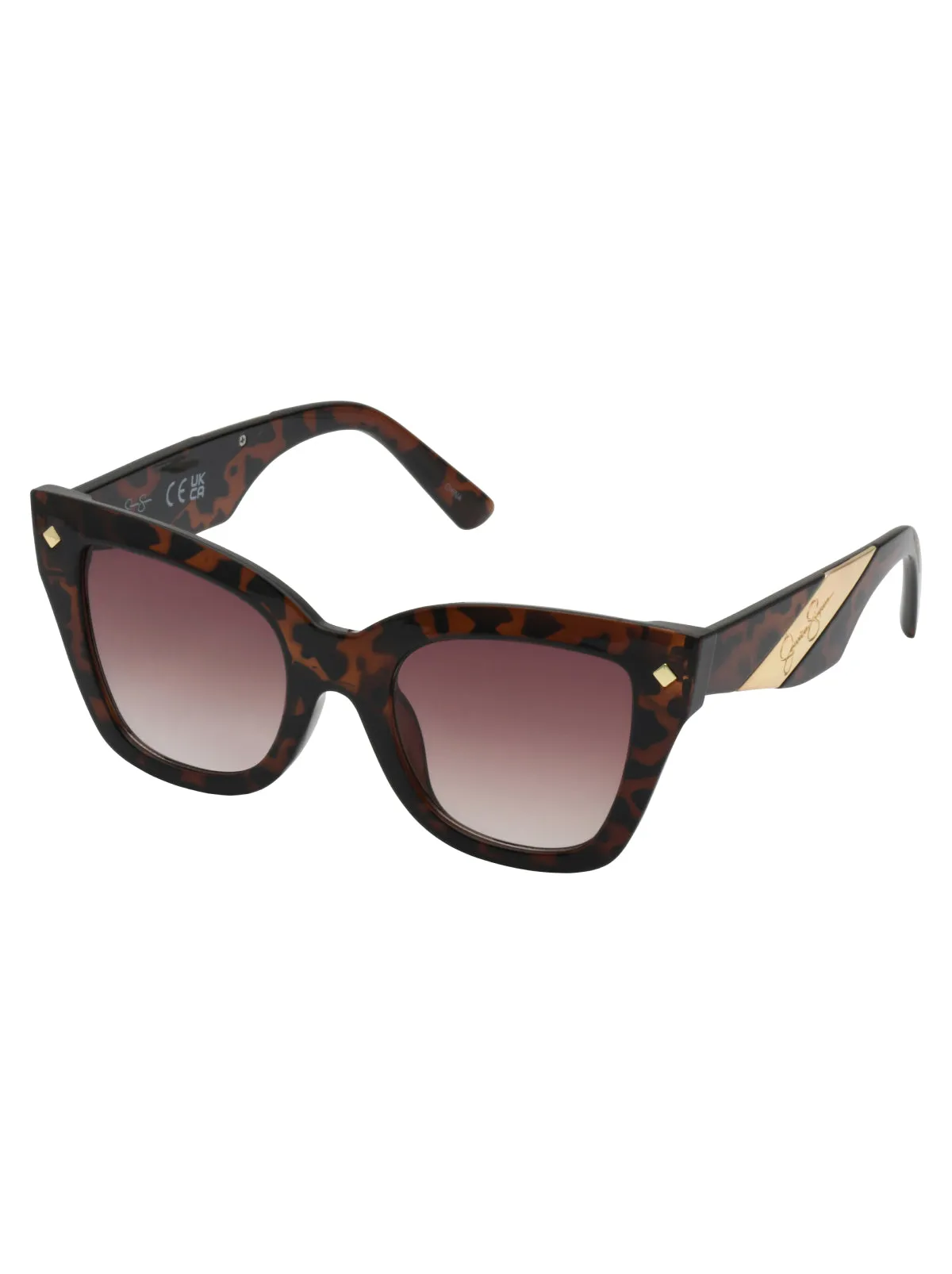 Bold Cat Eye Sunglasses in Tortoise sold by Jessica Simpson
