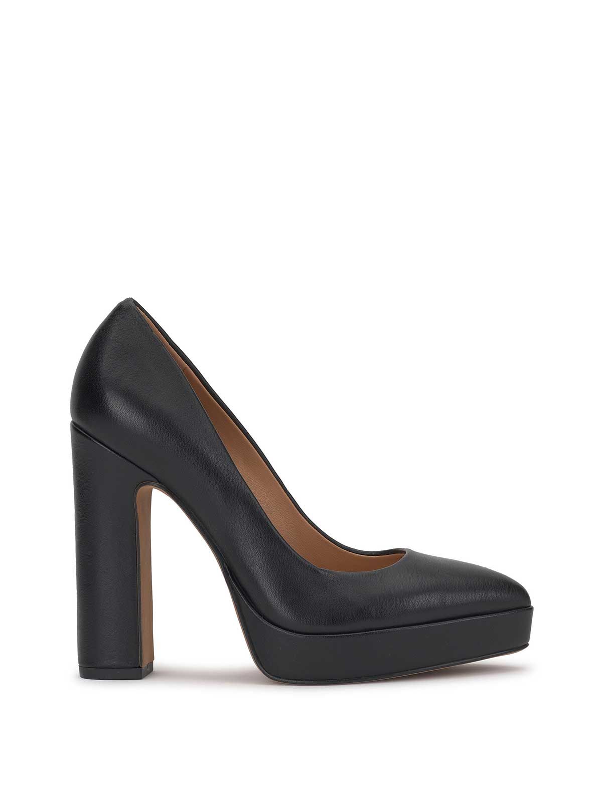 Glynis Platform Pump in Black Silk sold by Jessica Simpson