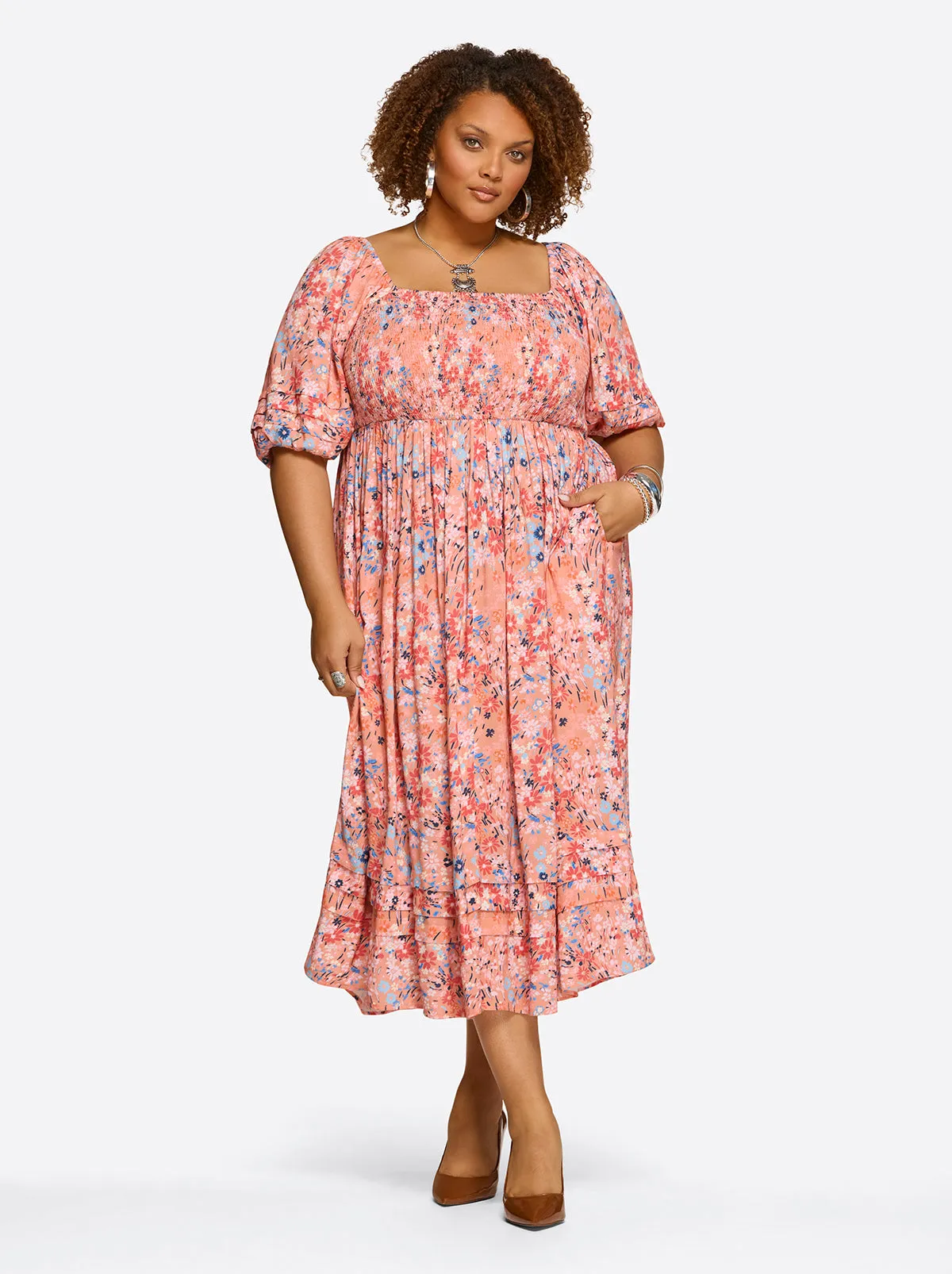 Simona Dress in Blooming Pasture sold by Jessica Simpson product image thumbnail 2