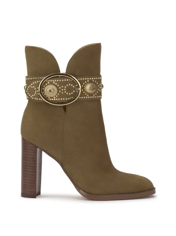 Finova Bootie in Olive Green sold by Jessica Simpson